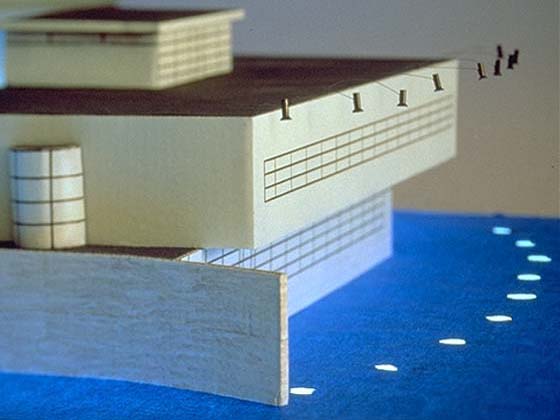 Police station Aaltje Noordewierstraat at night Police station Aaltje Noordewierstraat at night